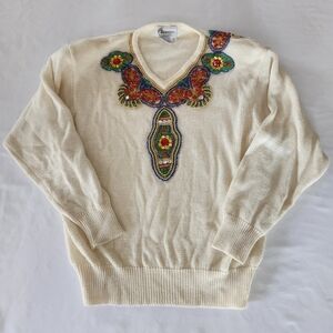 Vintage Spanner Beaded Sweater